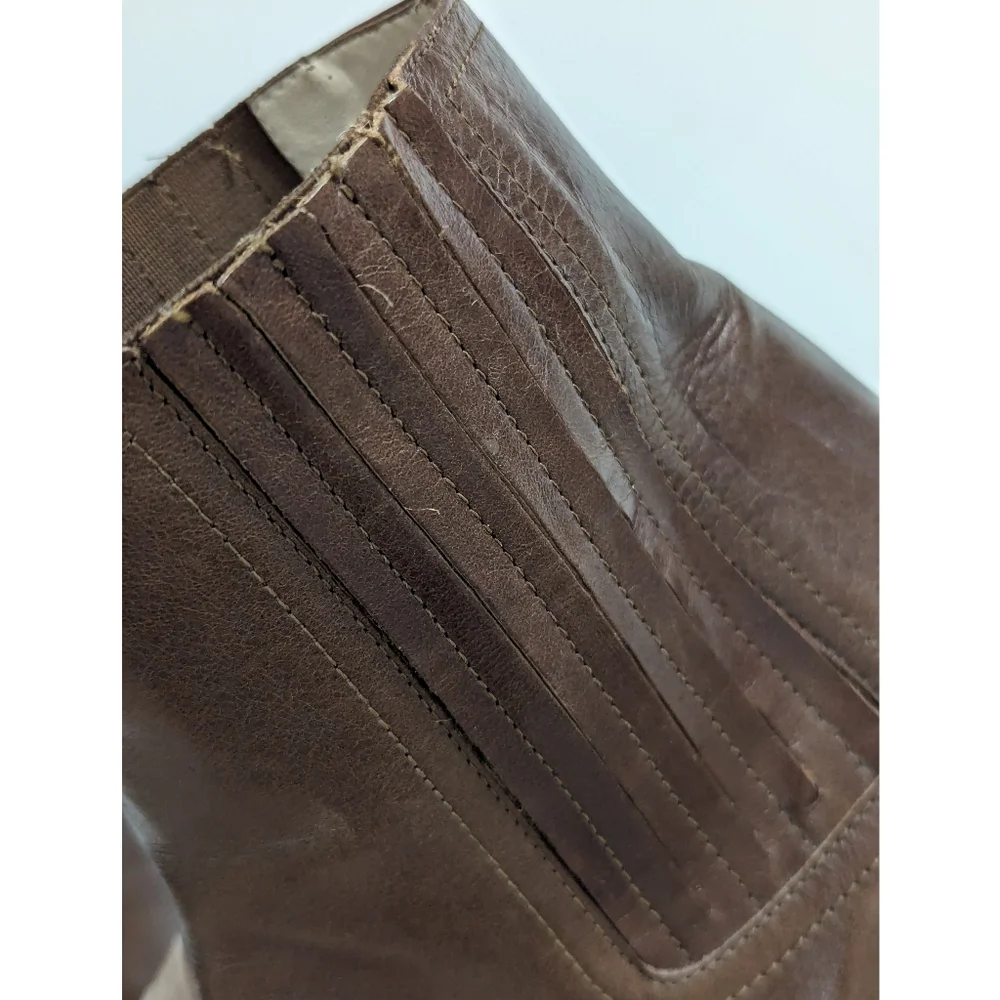 ZARA Brown Leather Ankle Boots Women's Size 6 - Picture 12 of 16